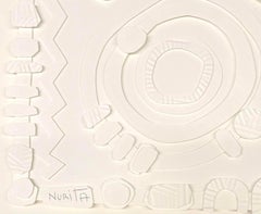 White Paper Collage By American Artist Nurit Amdur, U.S.A., Contemporary