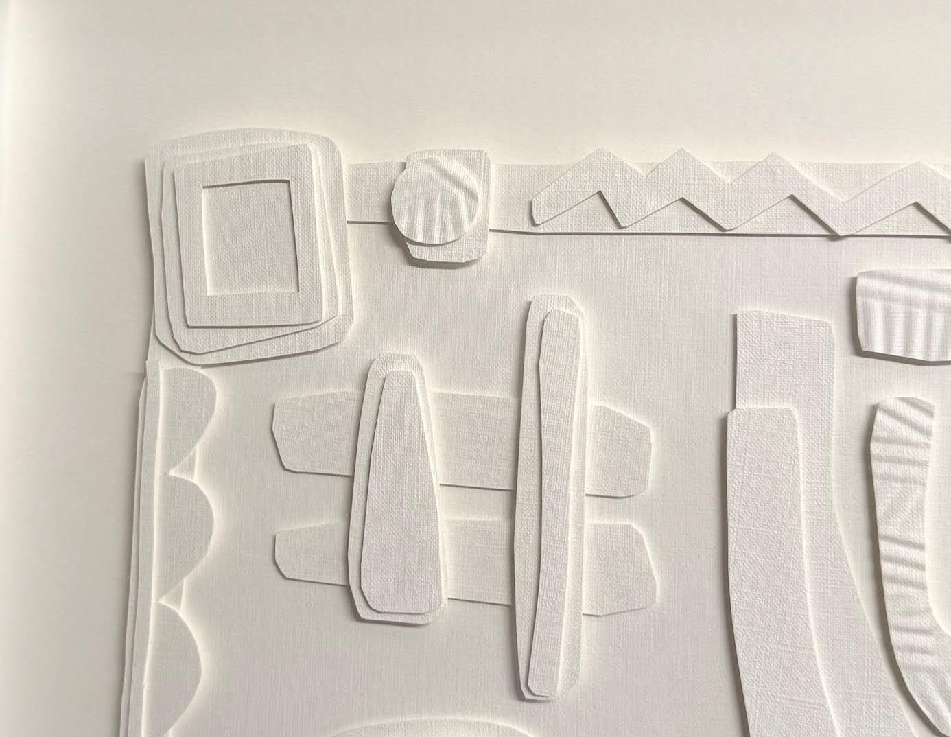 Américain Collage sur papier blanc de l'Artistics Nurit Amdur, U.S.A., Contemporary en vente