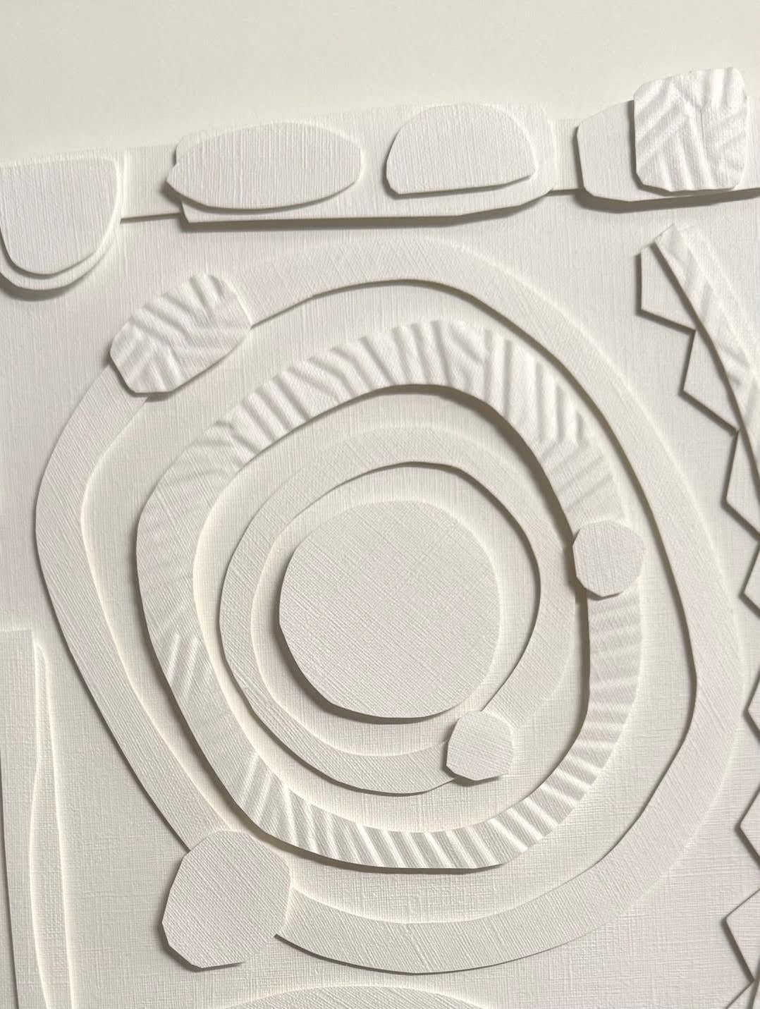 Américain Collage sur papier blanc de l'Artistics Nurit Amdur, U.S.A., Contemporary en vente