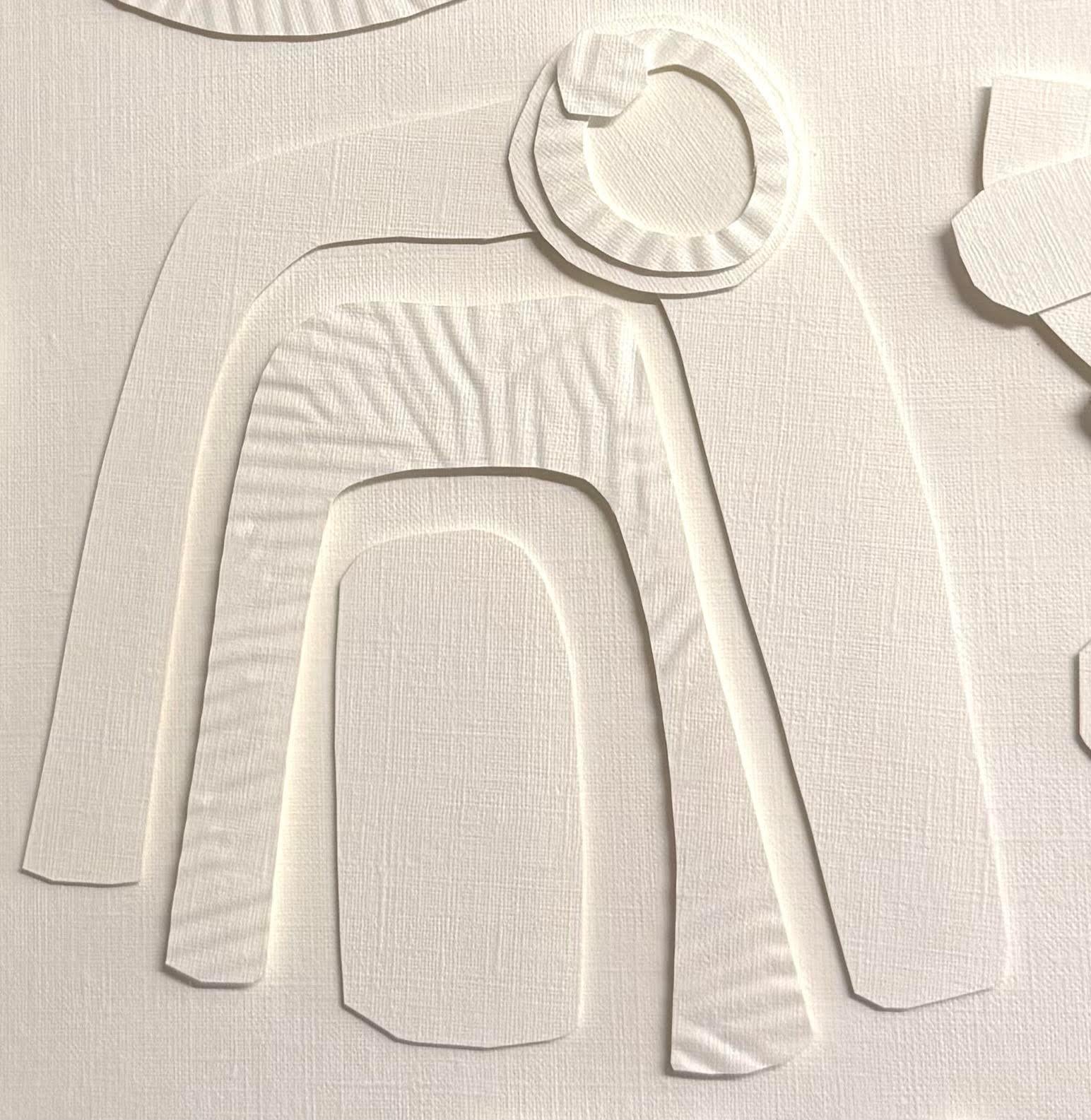 Collage sur papier blanc de l'Artistics Nurit Amdur, U.S.A., Contemporary Neuf - En vente à New York, NY