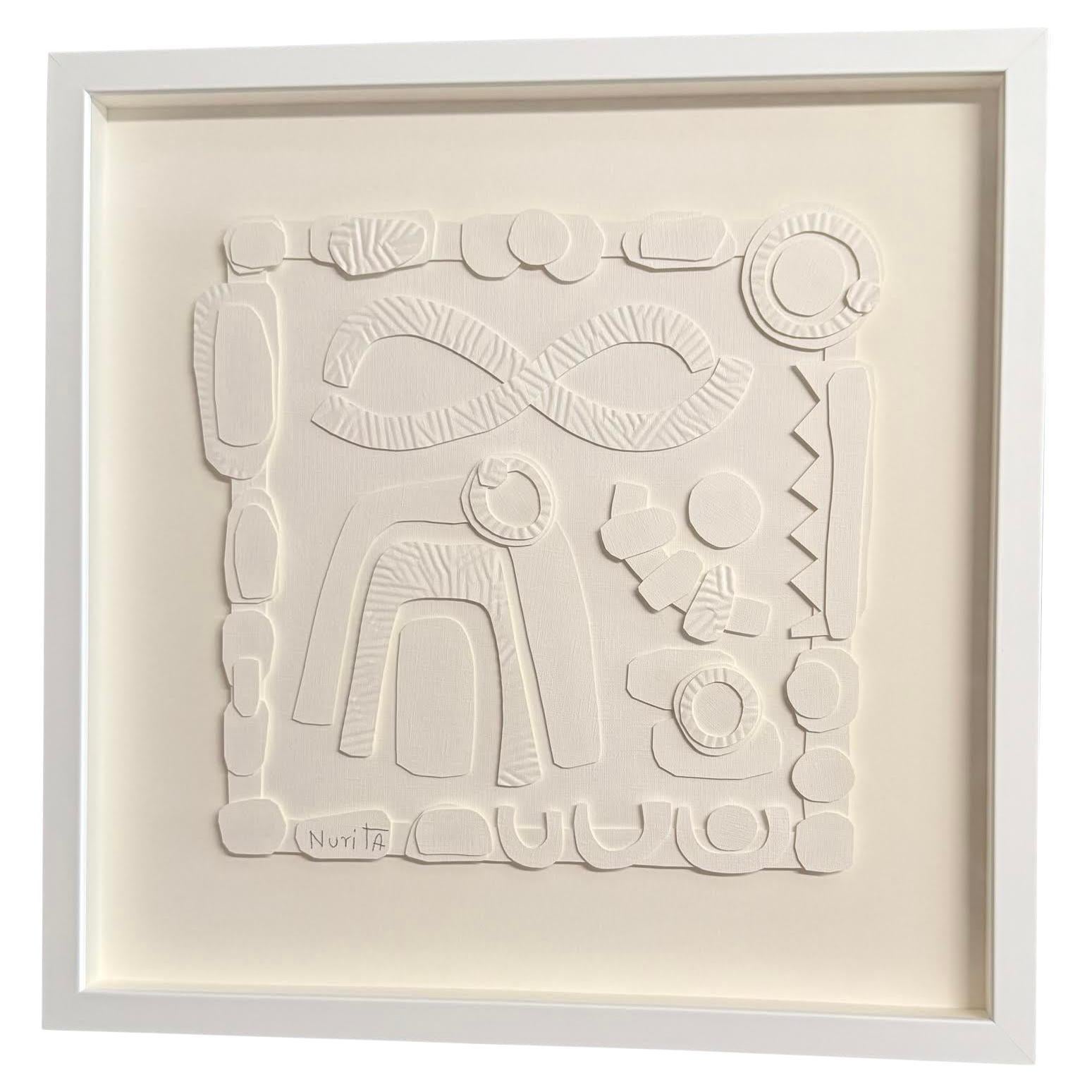 Collage sur papier blanc de l
Artistics Nurit Amdur, U.S.A., Contemporary