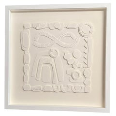 White Paper Collage By American Artist Nurit Amdur, U.S.A., Contemporary