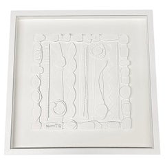 White Paper Collage By American Artist Nurit Amdur, U.S.A., Contemporary