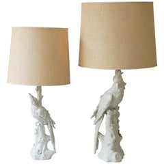 White Parrots Table Lamps