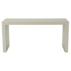 White Parsons Console Table