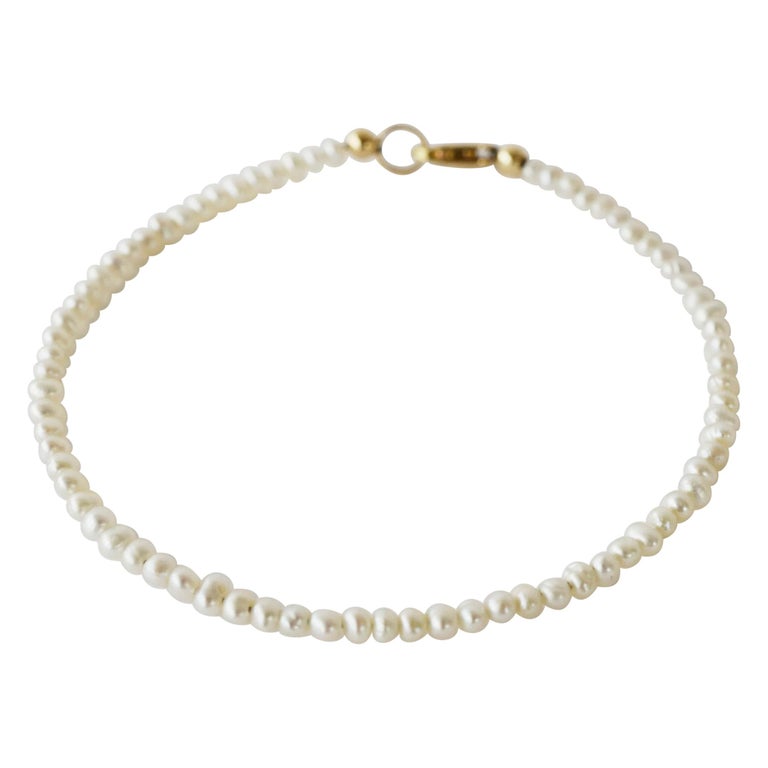 White Pearl Beaded Bracelet J Dauphin For Sale