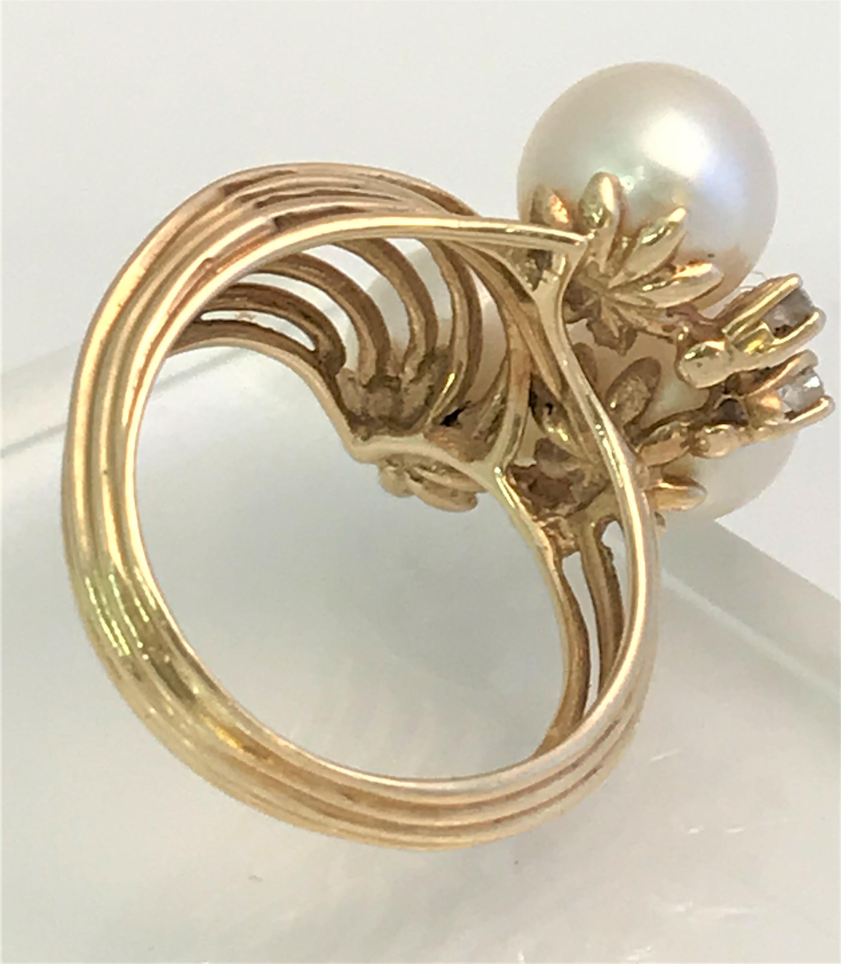 14k gold ring with pearl