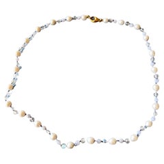 White Pearl Labradorite Blue Lace Agate Choker Necklace J Dauphin