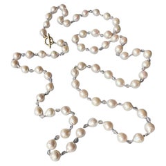 Collar de perlas blancas Labradorita