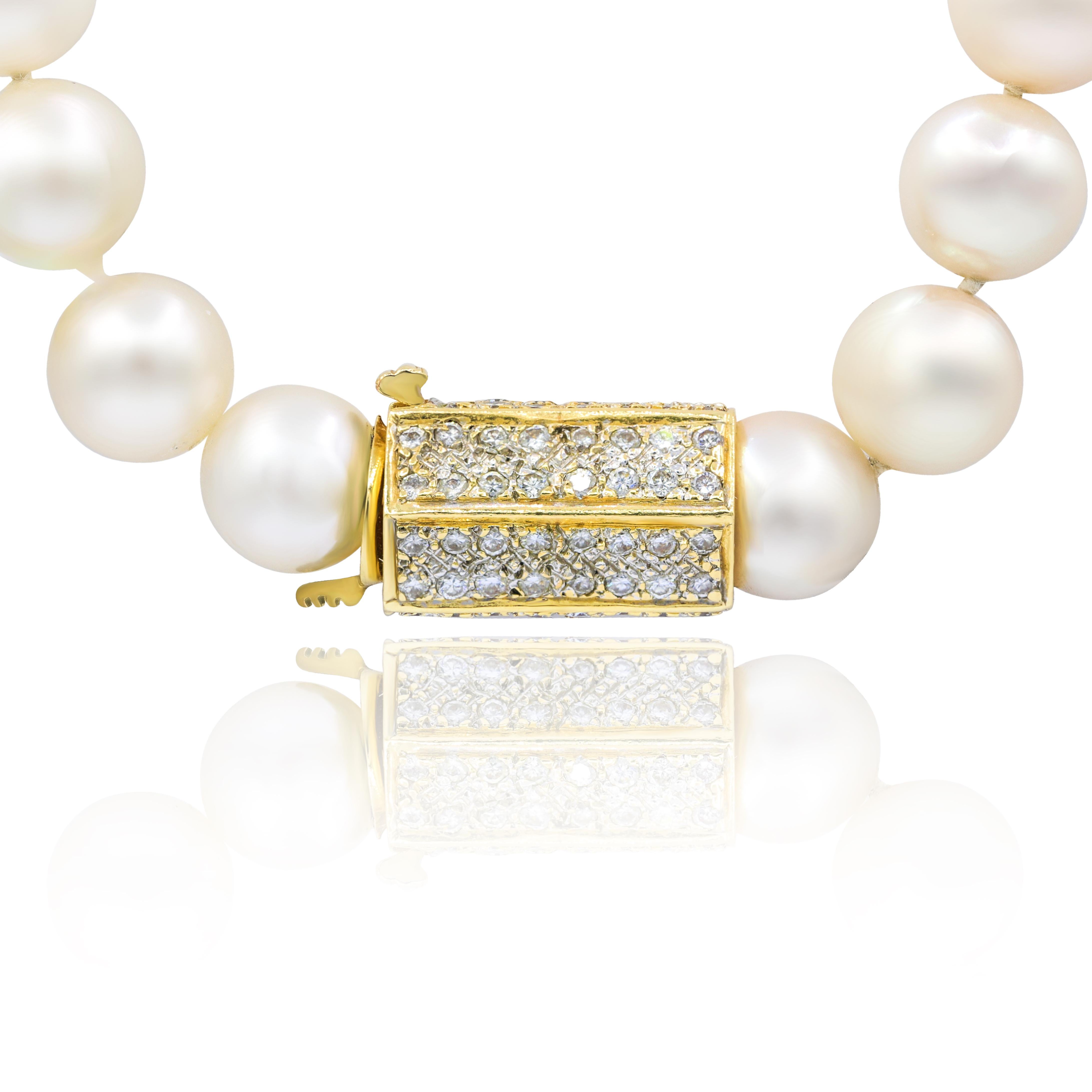 perlenkette mit diamanten verschluss