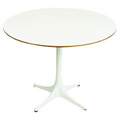 Vintage White Pedestal Coffee Side Table by George Nelson for Herman Miller, USA, 1960s
