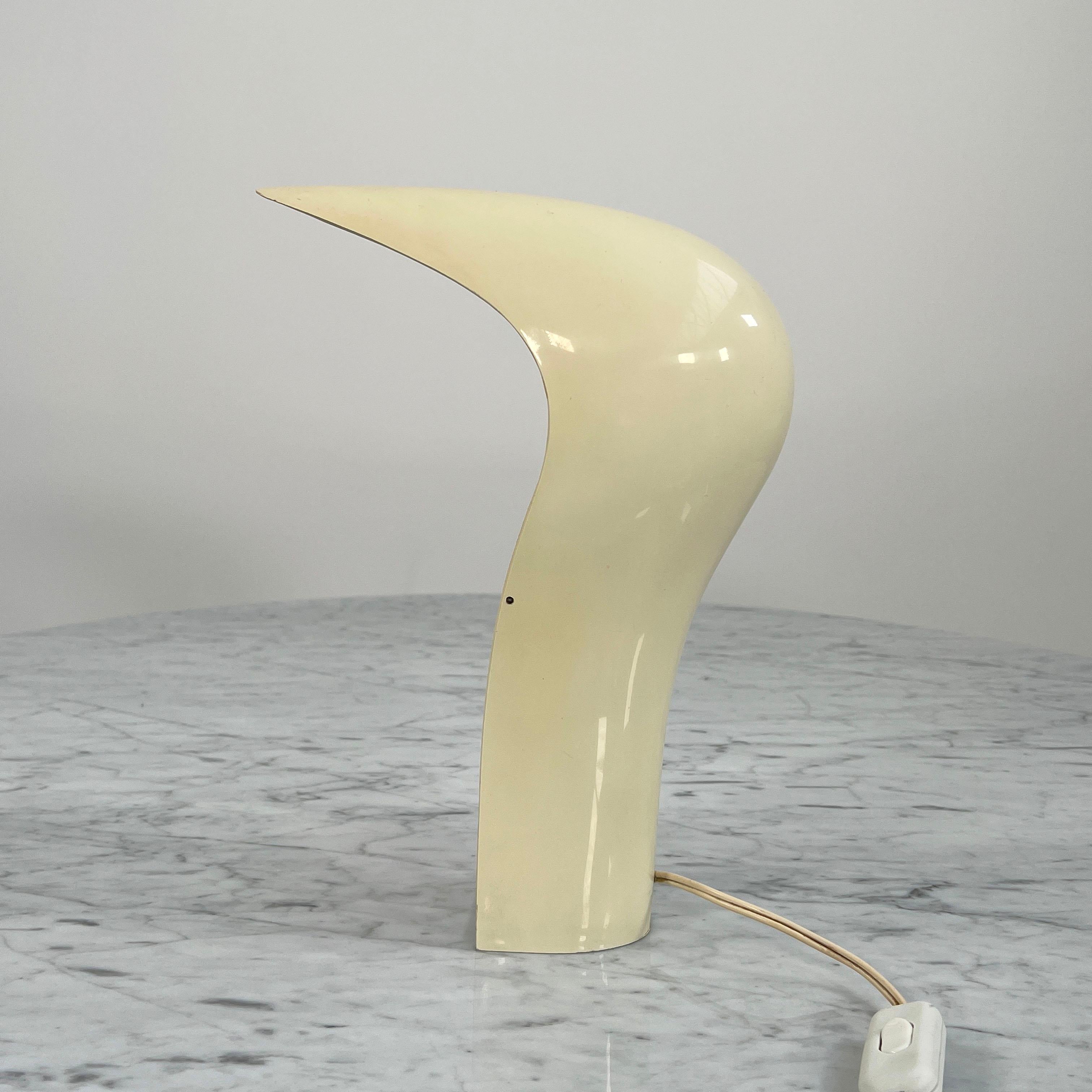 White 'Pelota' Desk Lamp by Cesare Casati for Lamperti Studio D.A., Italy, 1970s In Good Condition In Ixelles, Bruxelles