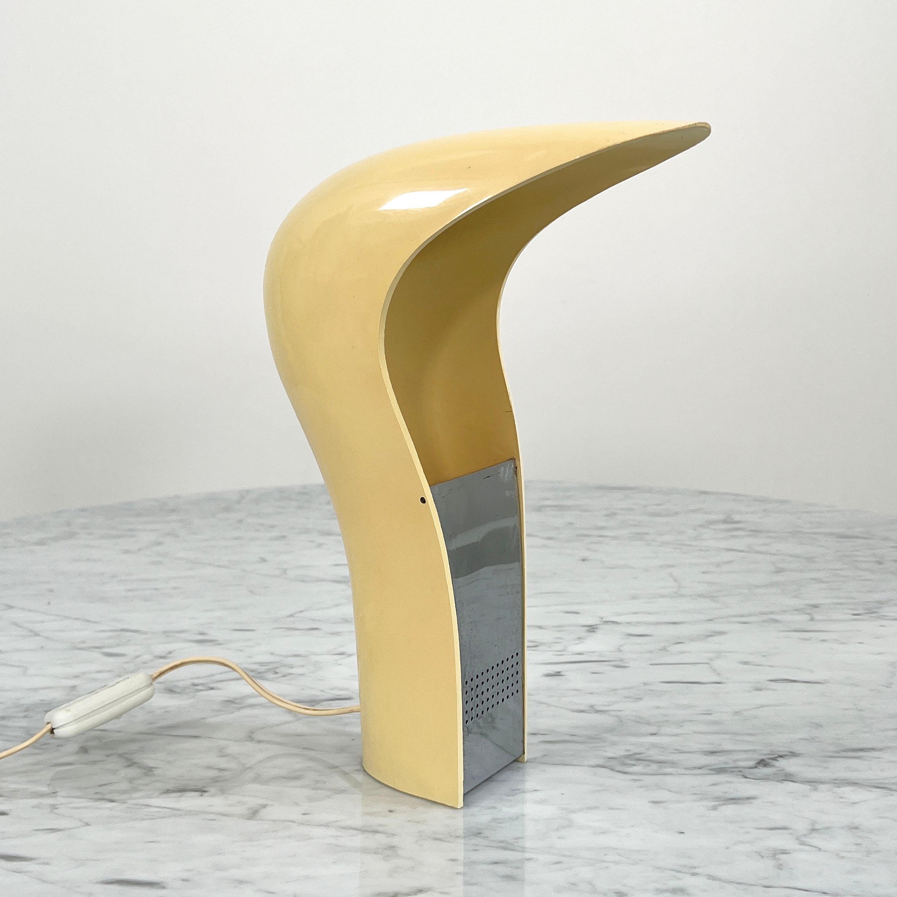 Plastic White 'Pelota' Desk Lamp by Cesare Casati for Lamperti Studio D.A., Italy, 1970s