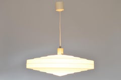 White Pendant Lamp by Aloys F. Gangkofner for Erco Leuchten, Germany 1962