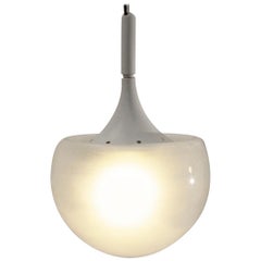 White Pendant Lamp by Elio Martinelli for Martinelli, 1960s