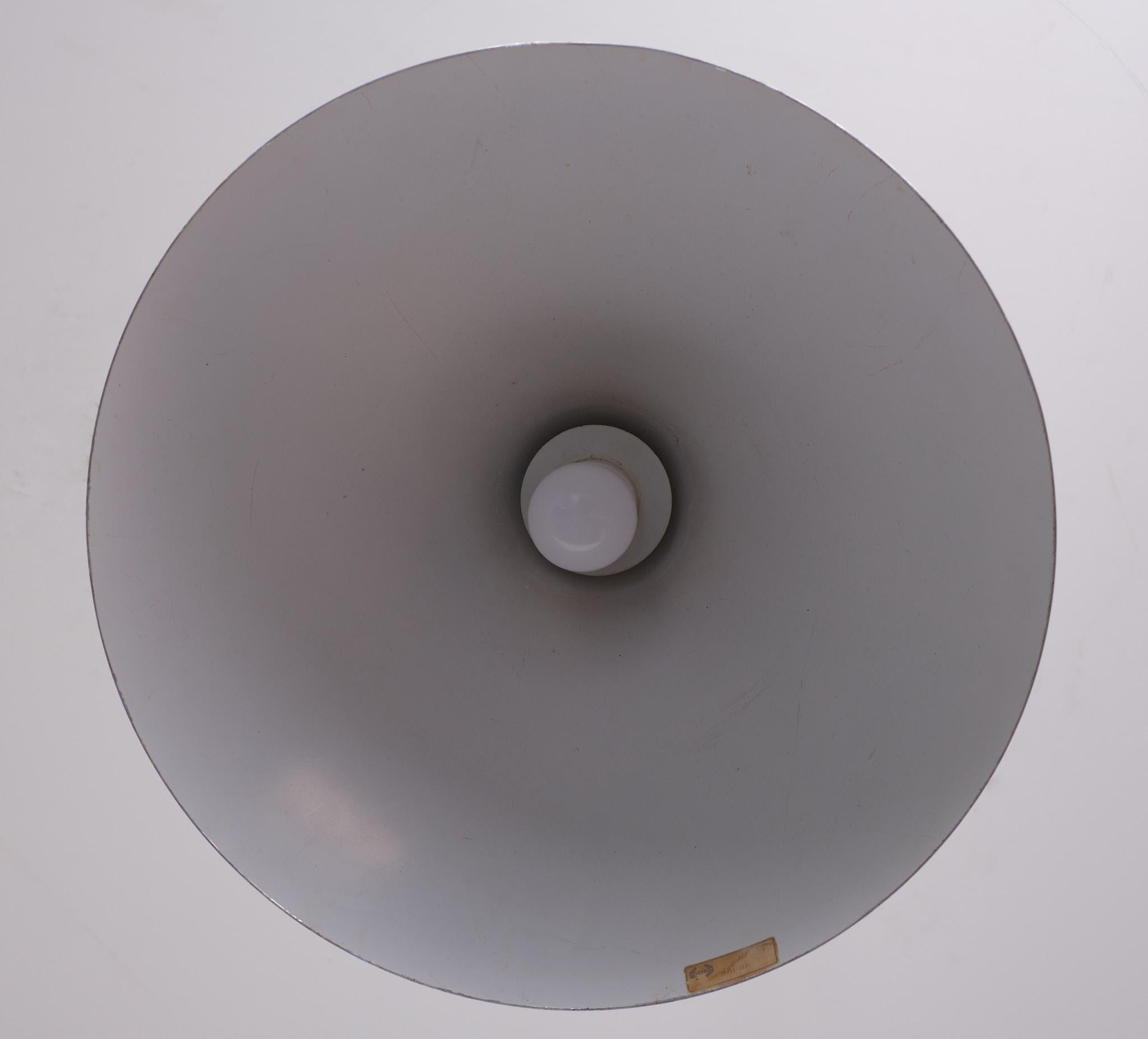 Mid-20th Century  White Pendant Lamp by Lisa Johansson Pape for Orno, Finland 1950s  For Sale
