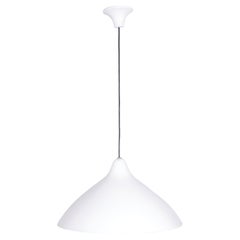 Vintage  White Pendant Lamp by Lisa Johansson Pape for Orno, Finland 1950s 