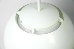 White Pendant Lamp Glass Space Age, 1970s