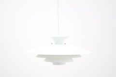 White Pendant Lamp Jeka, Denmark, 1970s