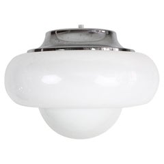 White Pendant Lamp, Meblo by Harvey Guzzini, 1970s White Pendant Lamp, Meblo by Harvey Guzzini, 1970s