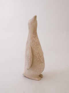 White Penguin Figurine, Gunnar Nylund, Rörstrand, Mid-Century Vintage