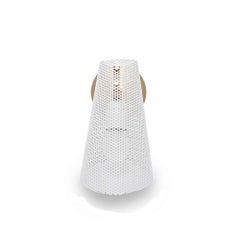 White Perforated Scoop Sconce by Lawson-Fenning