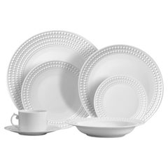 White Perlée Dinnerware Set