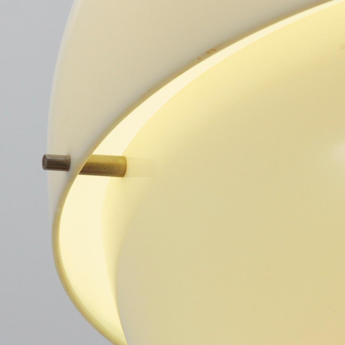 Mid-20th Century White Perspex Pendant Lamp by Luigi Bandini Buti Per Kartell, 1960s