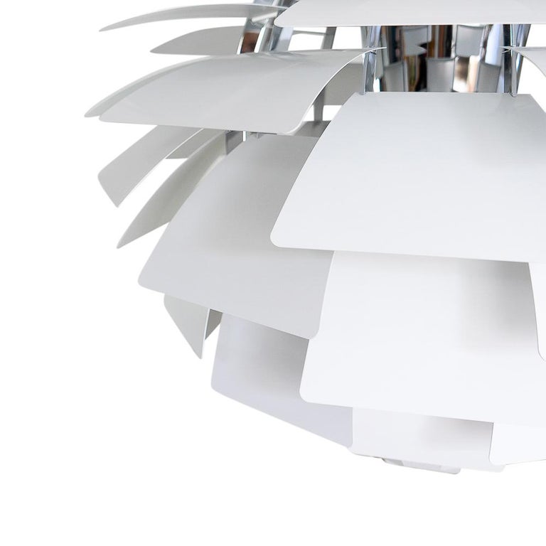 Poul Henning for Poulsen Denmark, White PH Artichoke Ceiling Lamp 72 cm For Sale 1