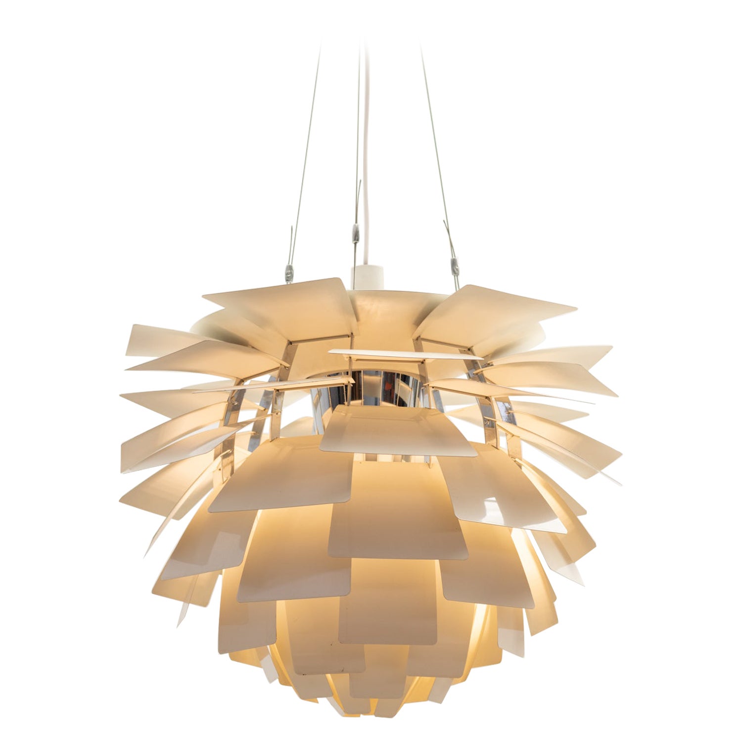 White PH Artichoke Chandelier by  Poul Henningsen for Louis Poulsen