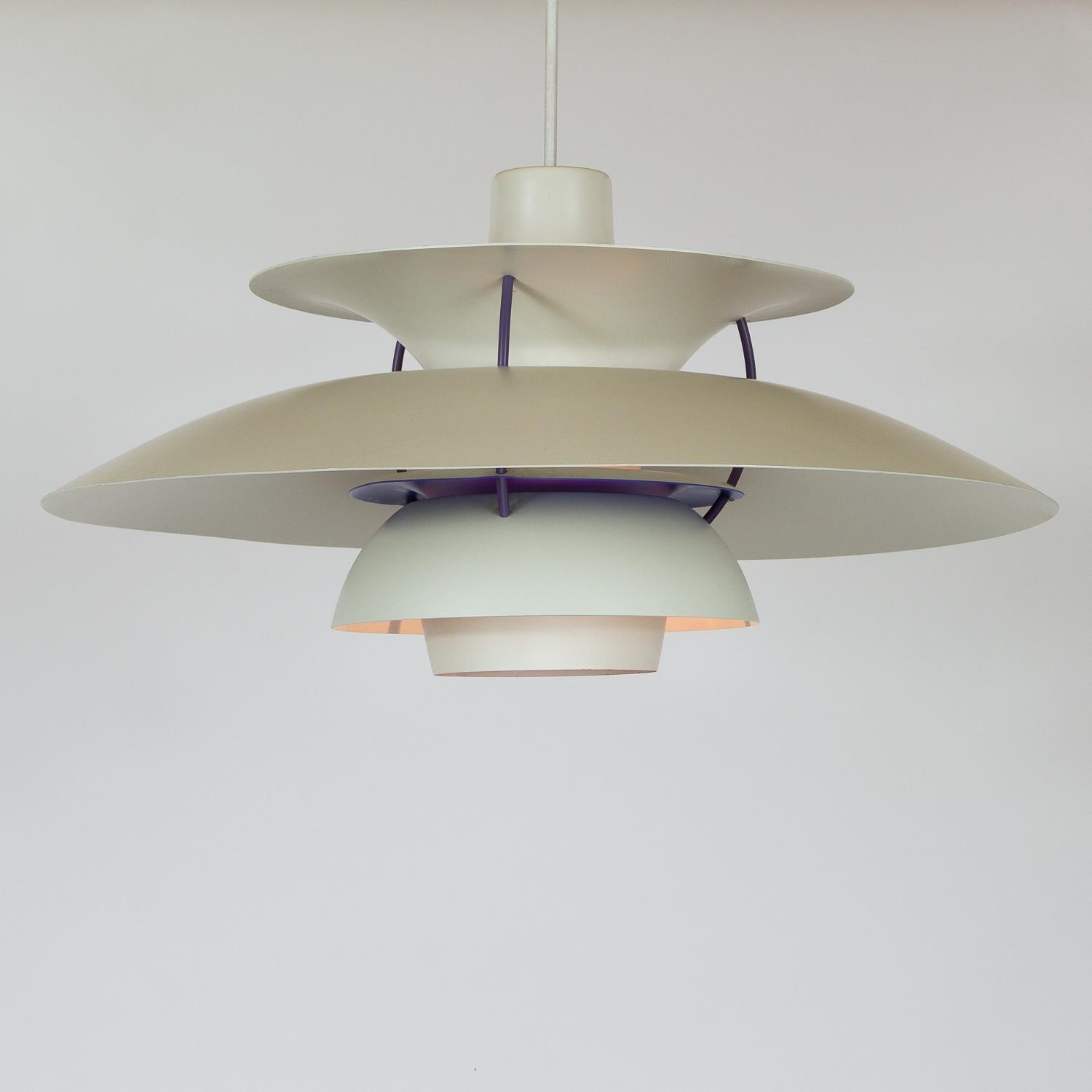 Mid-Century Modern White PH5 Pendant Light by Louis Poulsen, Denmark