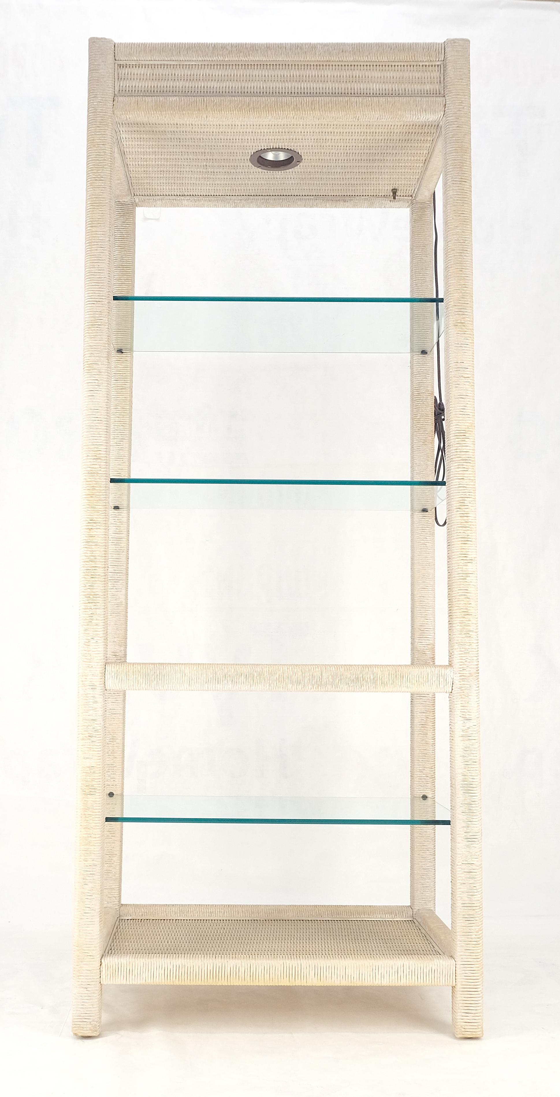 Whiting Pickled Rush Cane Bamboo Wrapped 5 Shelves 76