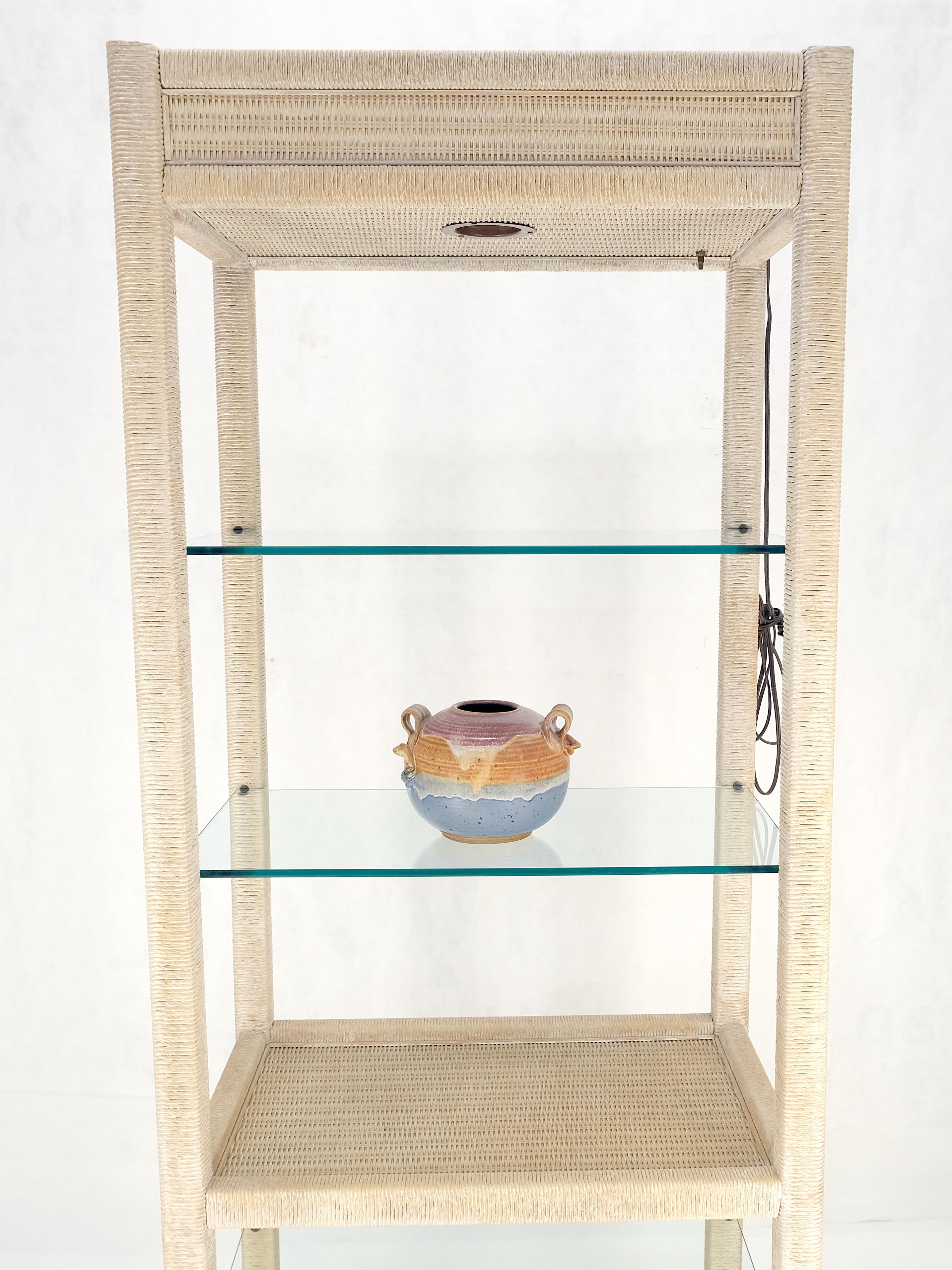Whiting Pickled Rush Cane Bamboo Wrapped 5 Shelves 76