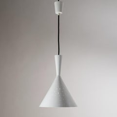 White Pierced Double-Cone Pendant, 1950s