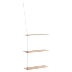 White Pigmented Oak Stedge Shelf 60, 3 Shelf Configuration by Leonard Aldenhoff
