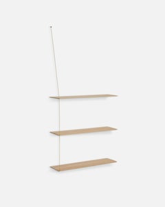 White Pigmented Oak Stedge Shelf 80, 3 Shelf Configuration by Leonard Aldenhoff