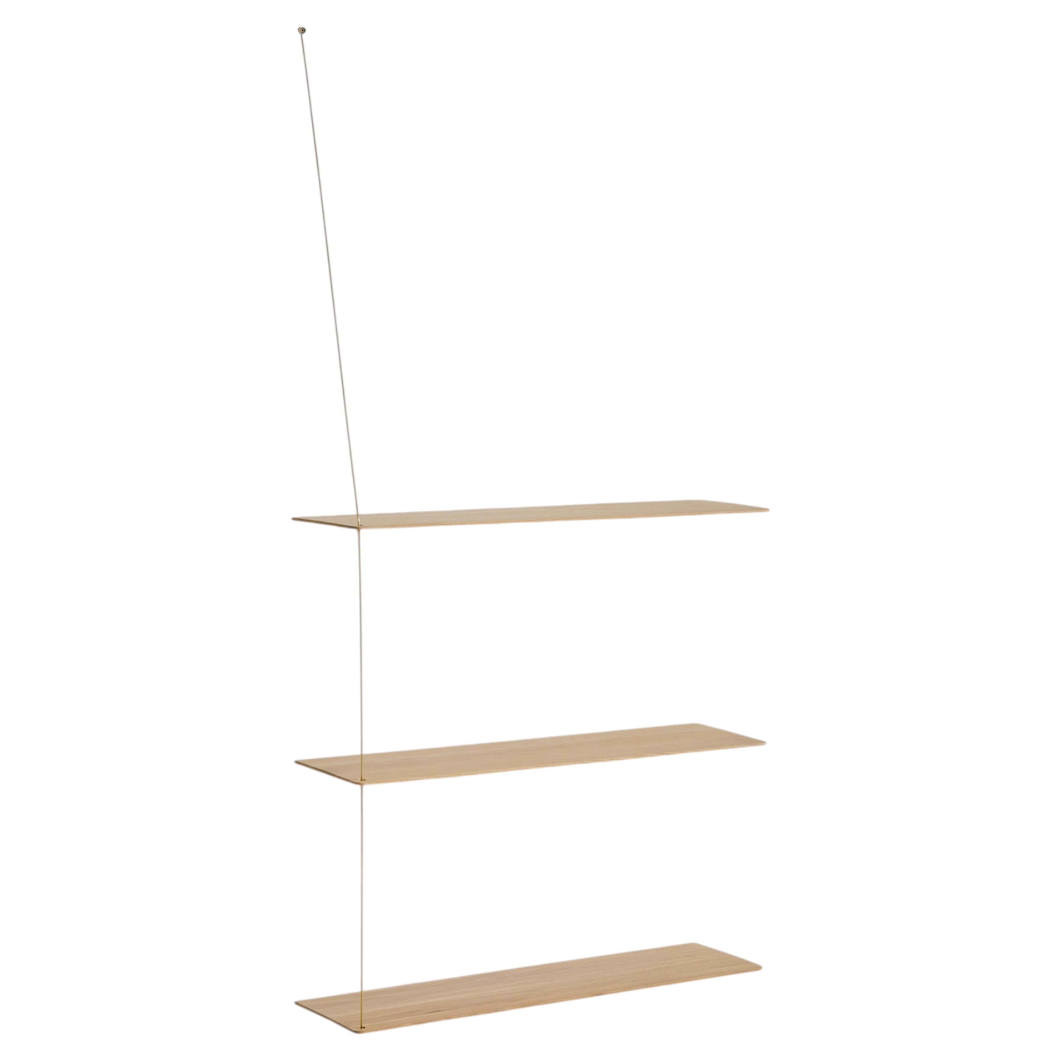White Pigmented Oak Stedge Shelf 80, 3 Shelf Configuration by Leonard Aldenhoff