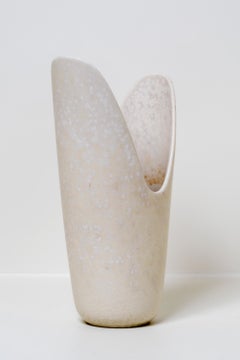 Swedish Modern White Ceramic Vase by Gunnar Nylund 1950's