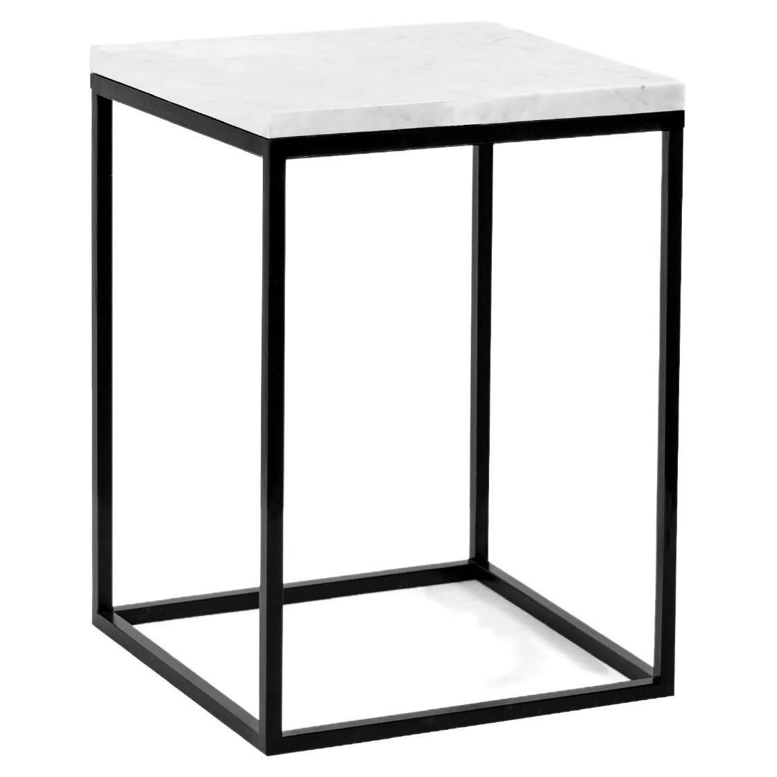 Black Pillar Side Table Small For Sale at 1stDibs