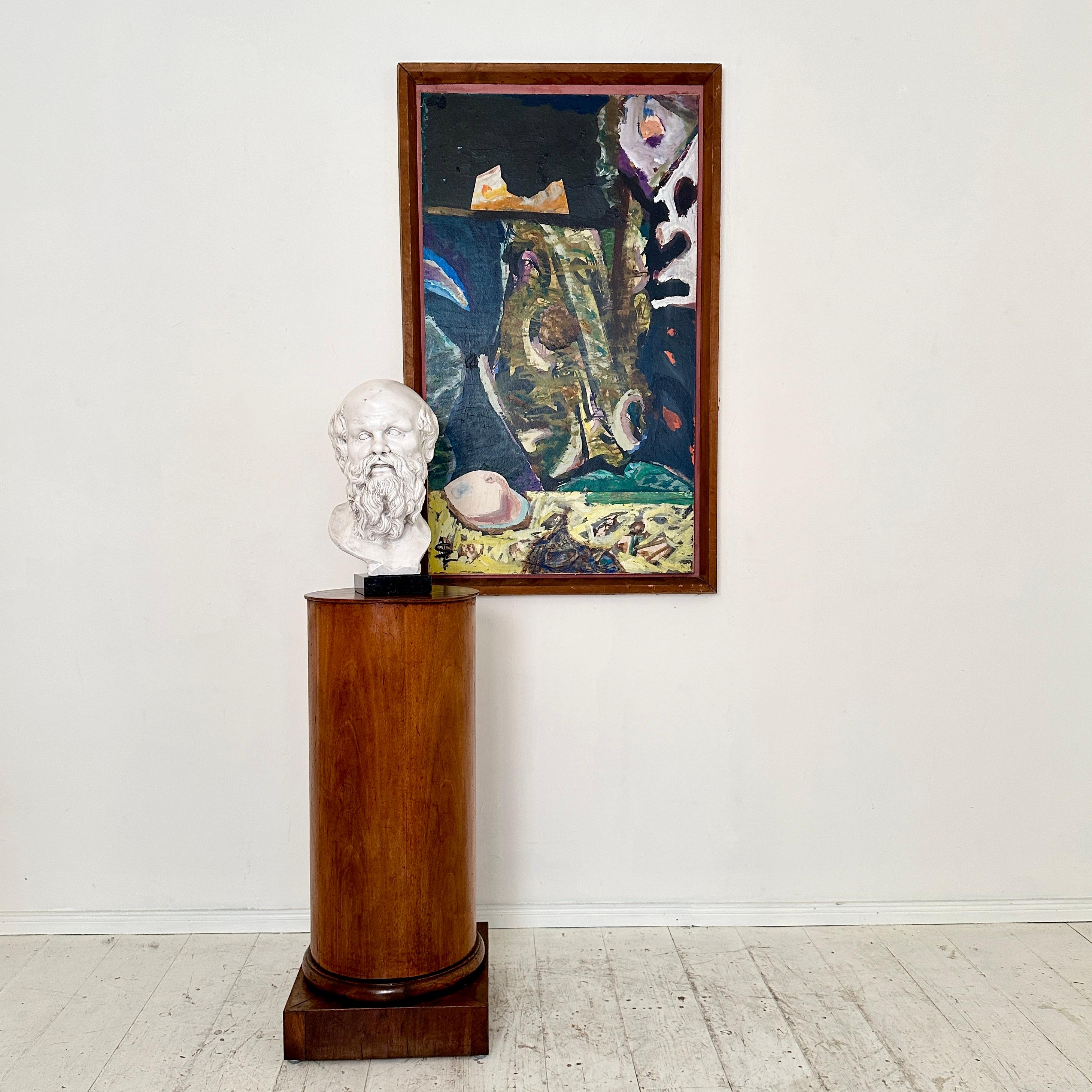 Busto di Socrate in gesso bianco su base di marmo nero, 1940 circa in vendita 7