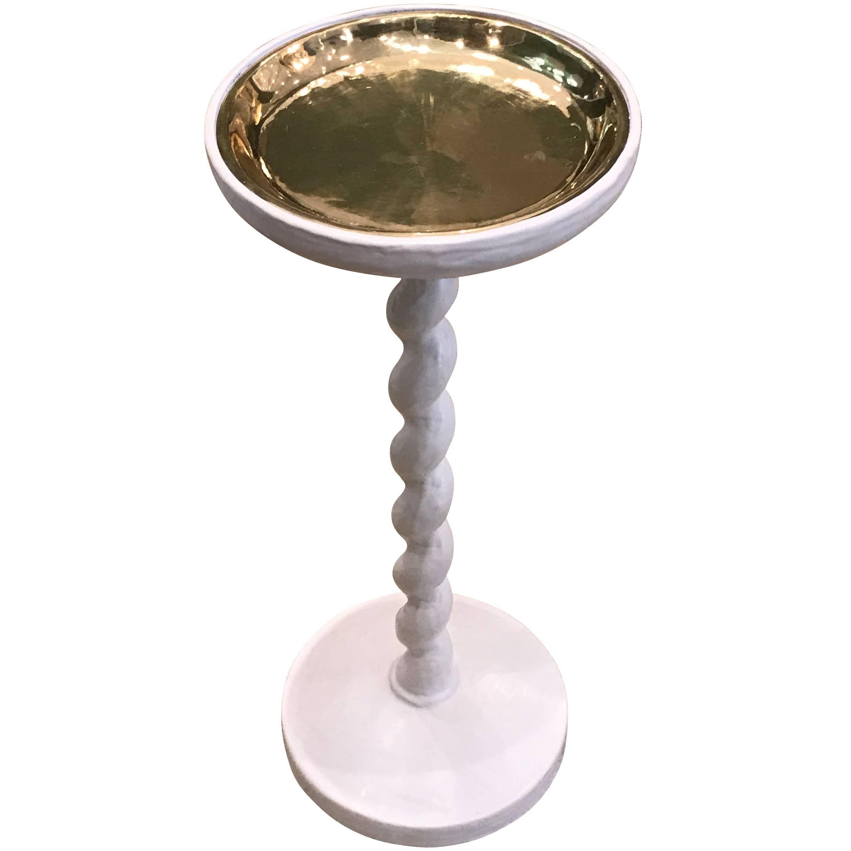 White Plaster Cocktail Table, England, Contemporary