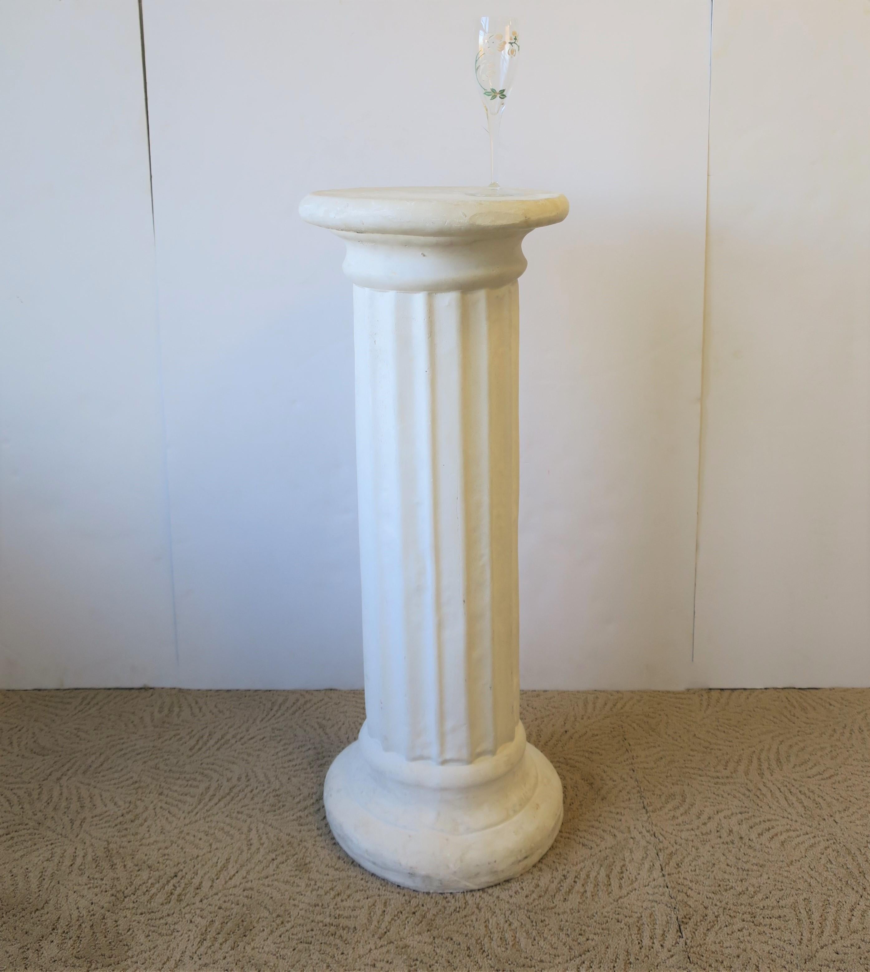 North American White Plaster Doric Order Pillar Column Pedestal