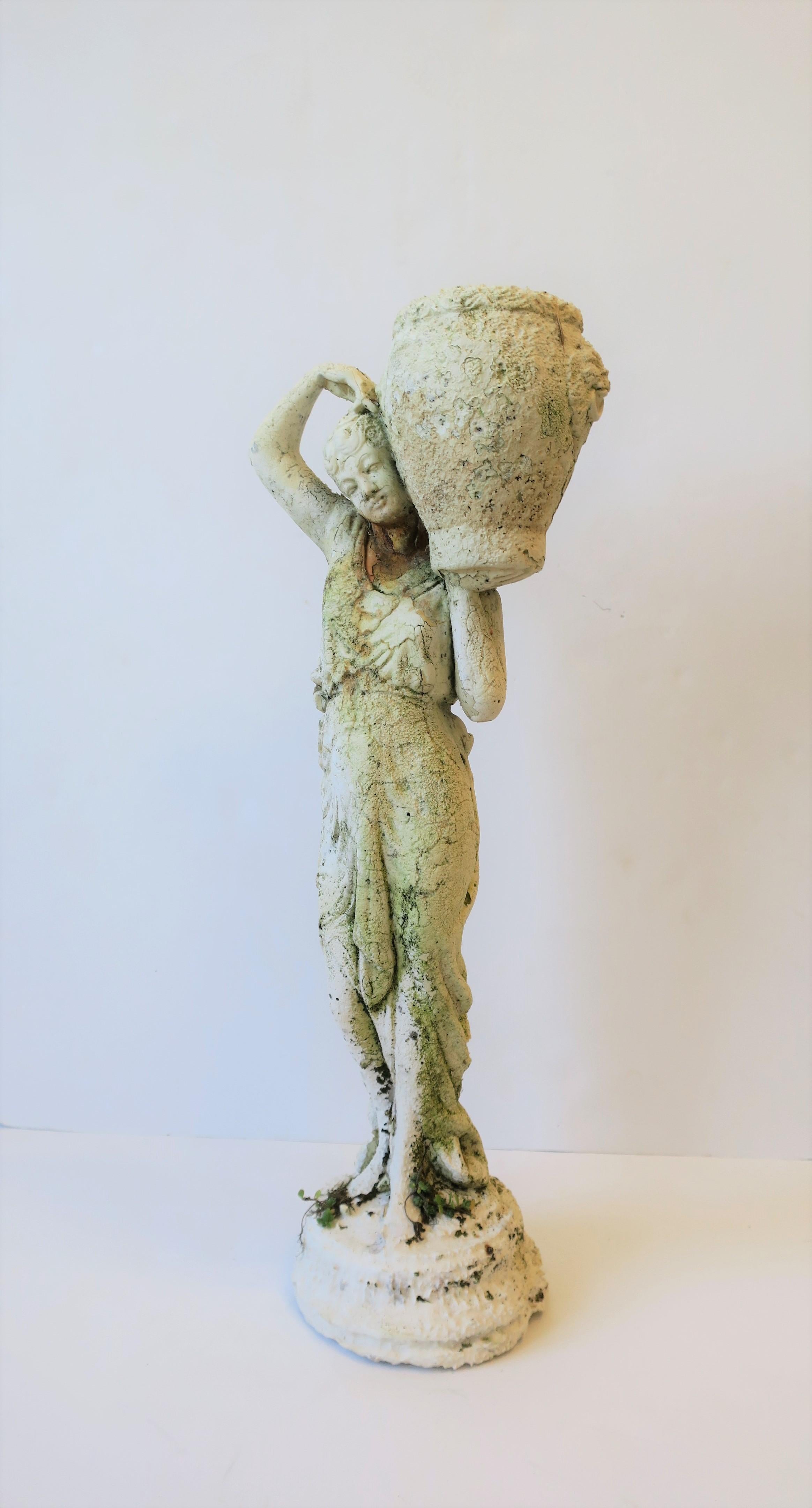 Female Garden Sculpture with Decorative Planter Pot 10