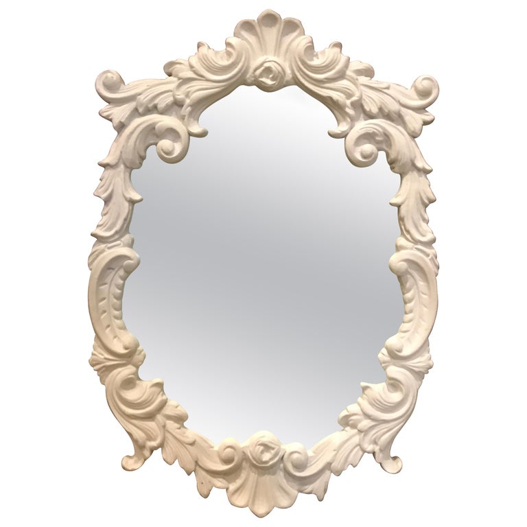 White Plaster Framed Mirror Thick, Antique Plaster Framed Mirrors