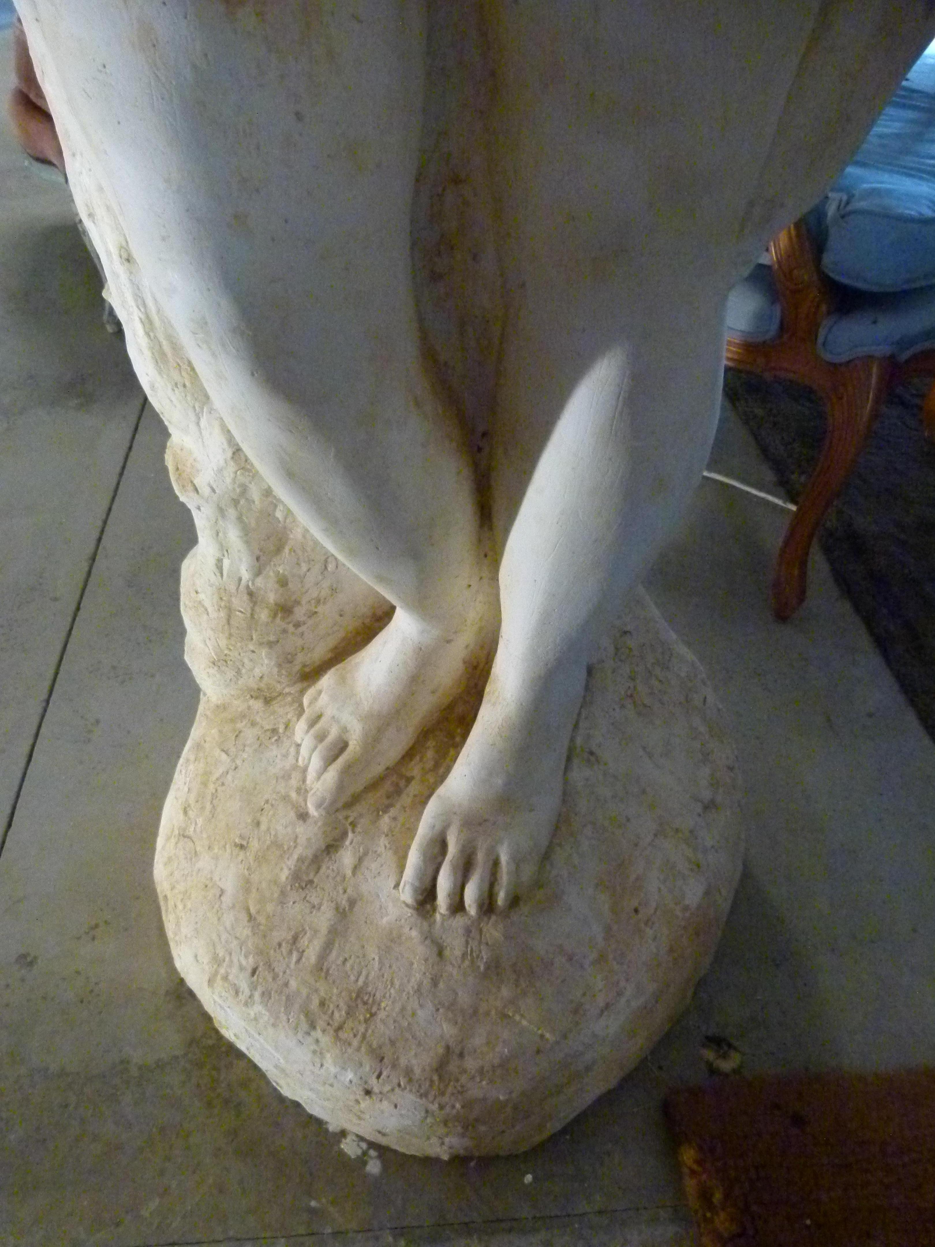 White Plaster Nude Standing Woman, 20th Century 3
