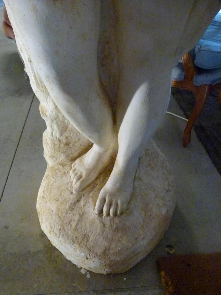 White Plaster Nude Standing Woman, 20th Century For Sale 4