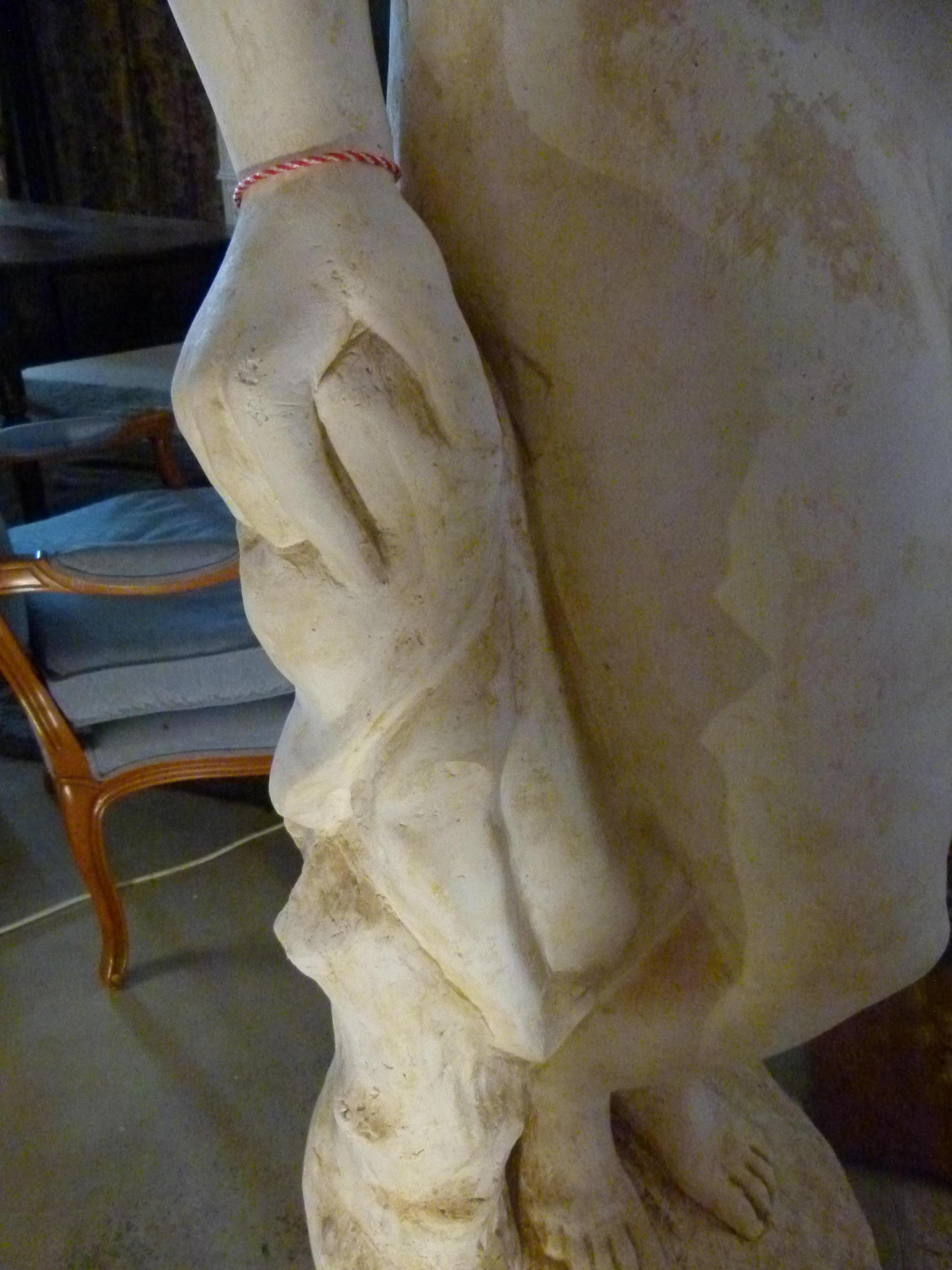 White Plaster Nude Standing Woman, 20th Century 4