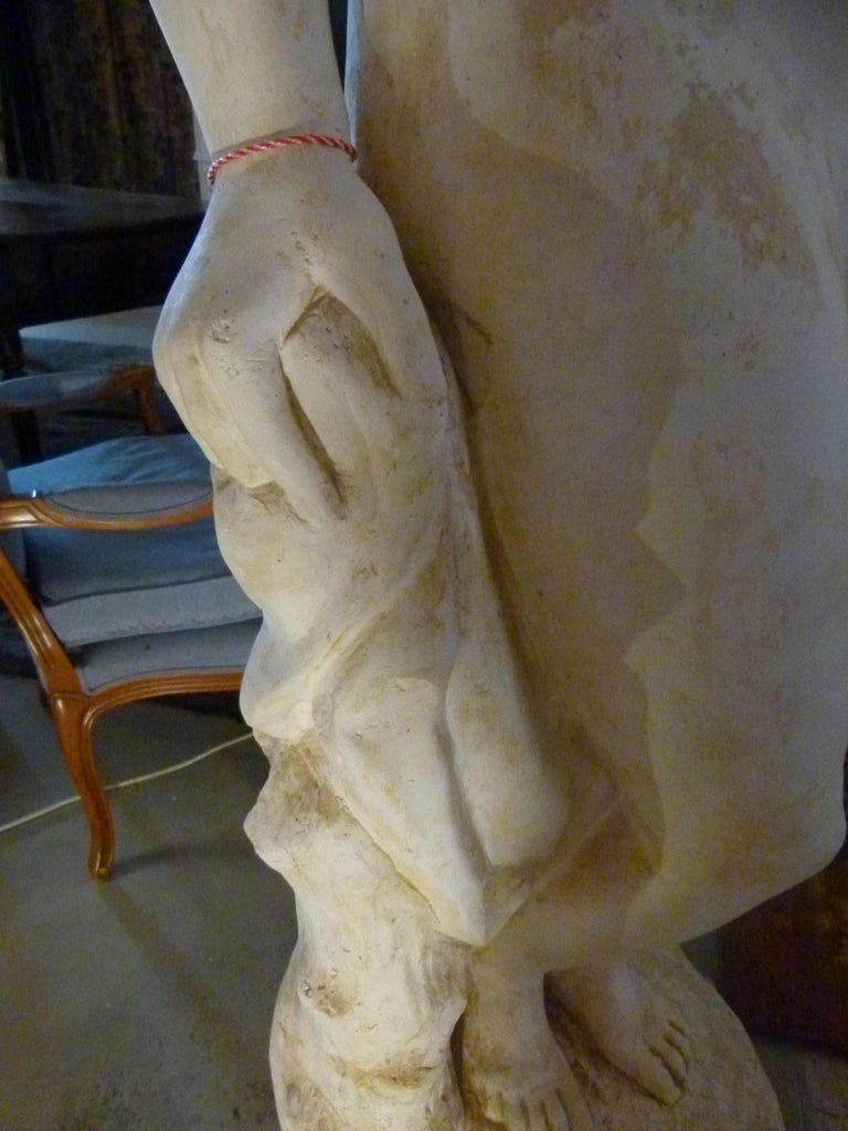 White Plaster Nude Standing Woman, 20th Century For Sale 5