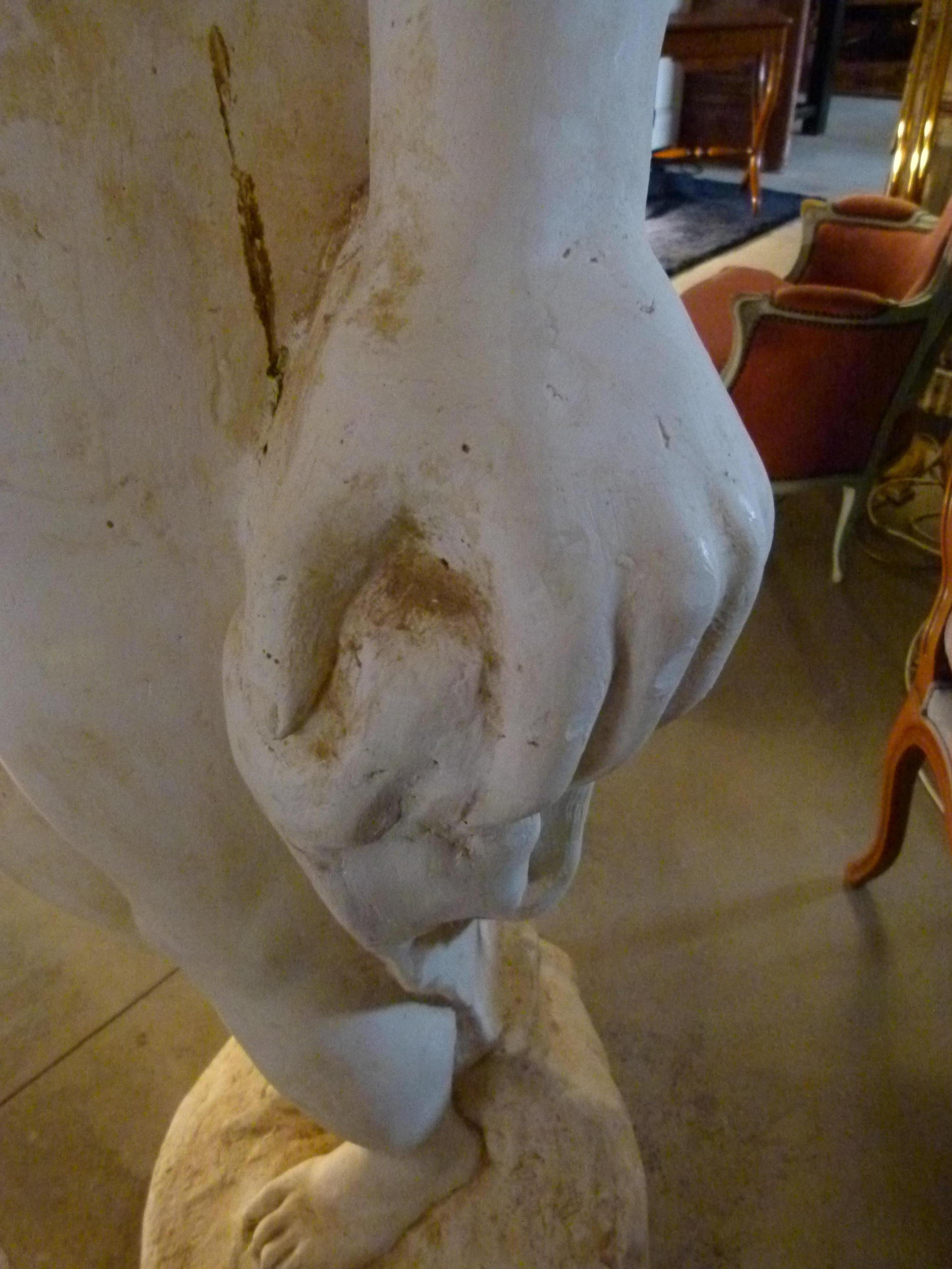 White Plaster Nude Standing Woman, 20th Century 6