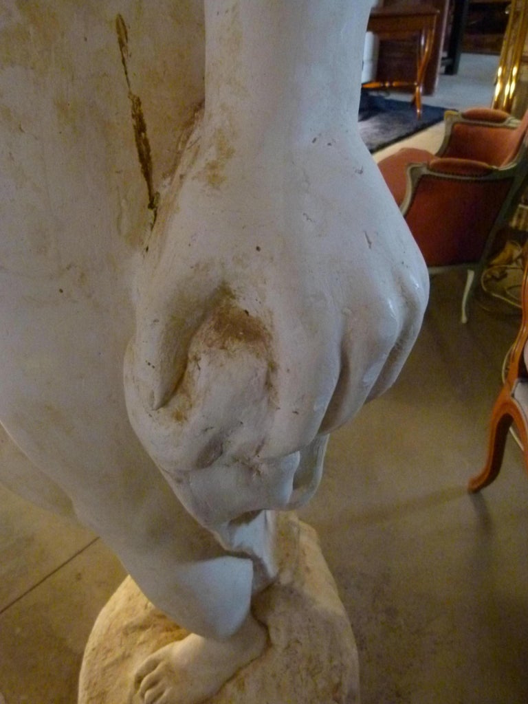 White Plaster Nude Standing Woman, 20th Century For Sale 7